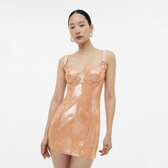 NWT H&M Sequined Mini Dress Studio Collection SS23 | Size S - Picture 3 of 10